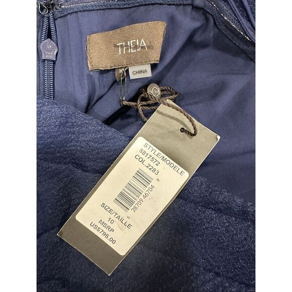 Theia Teresa Strapless Draped Gown Size 10 $795 - Picture 10 of 10